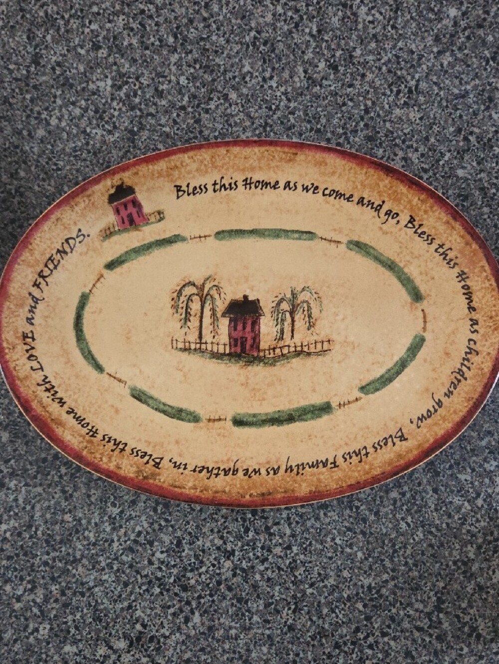 Set of 4 Rustic Family Decorative Plates - Neutral Brown & Cream - Picture 7 of 12